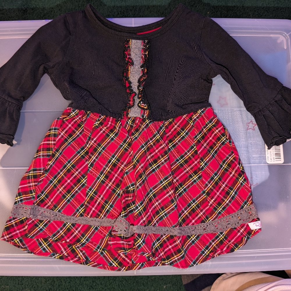 Ruffle butts holiday tunic 3T